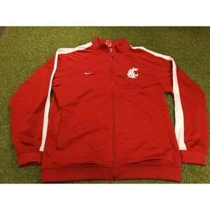 Washington State Cougars Track Jacket Mens XL Red Nike Basketball Team NCAA Logo